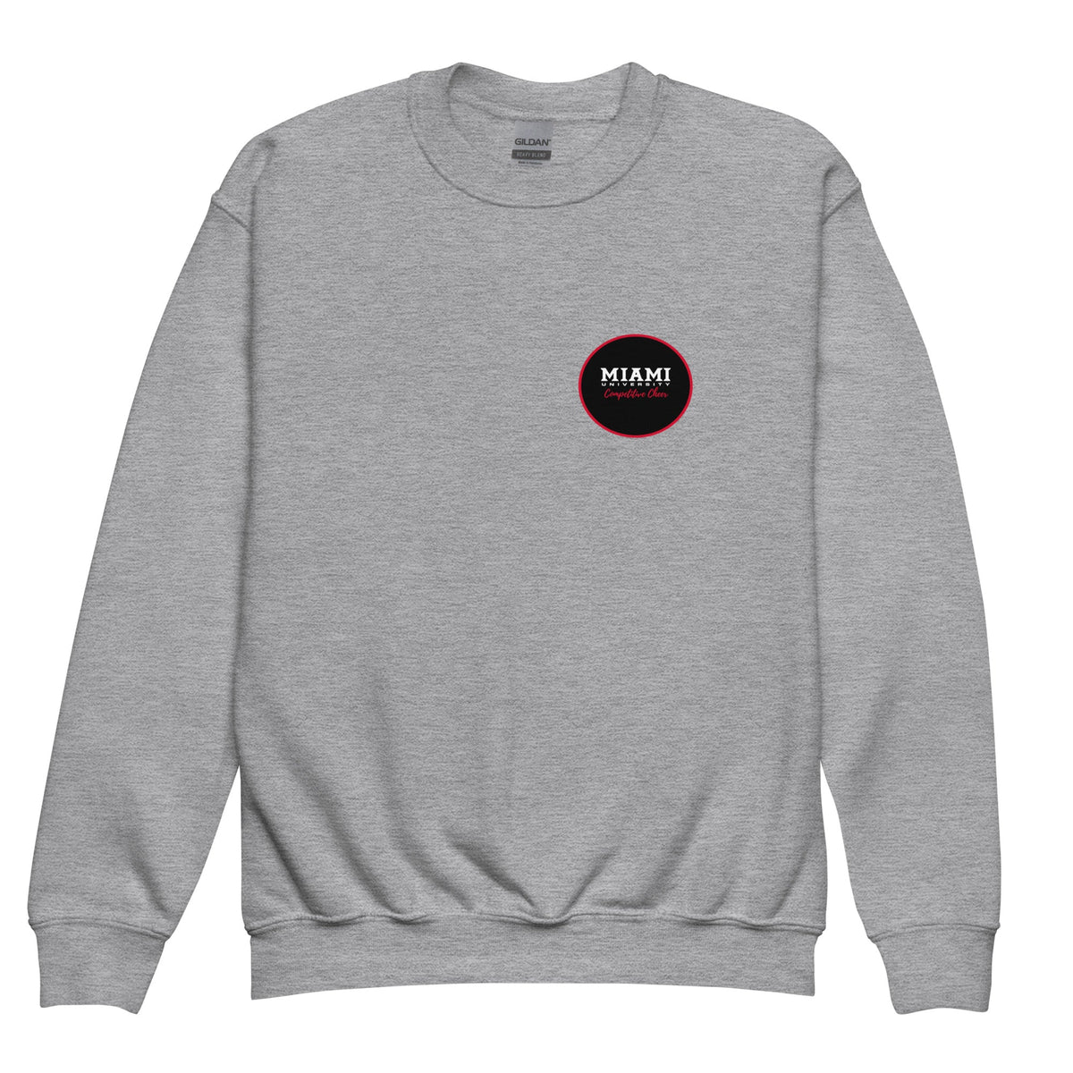 Classic | Youth Sweatshirt | Miami University Competitive Cheer Team | Badge Logo