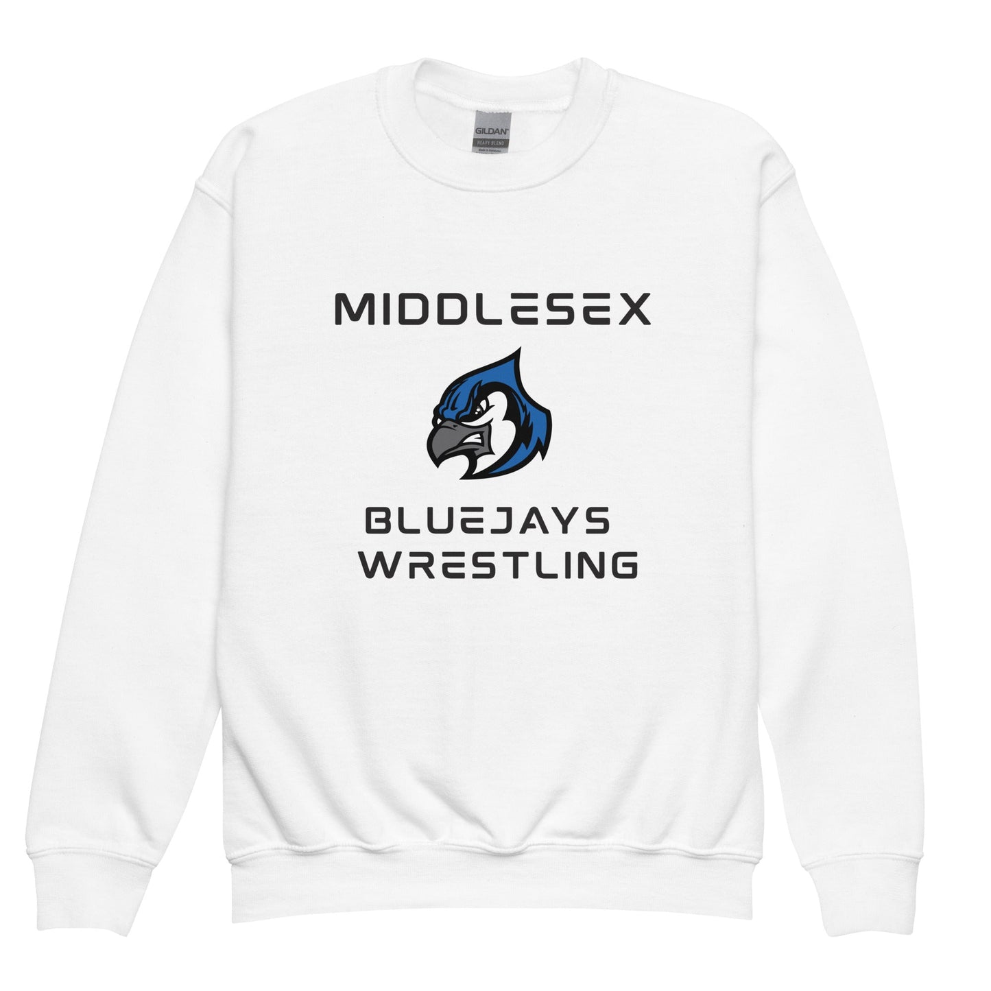 Classic | Youth Sweatshirt | Middlesex Bluejays Wrestling | Bluejays Logo
