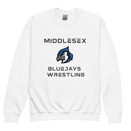 Classic | Youth Sweatshirt | Middlesex Bluejays Wrestling | Bluejays Logo