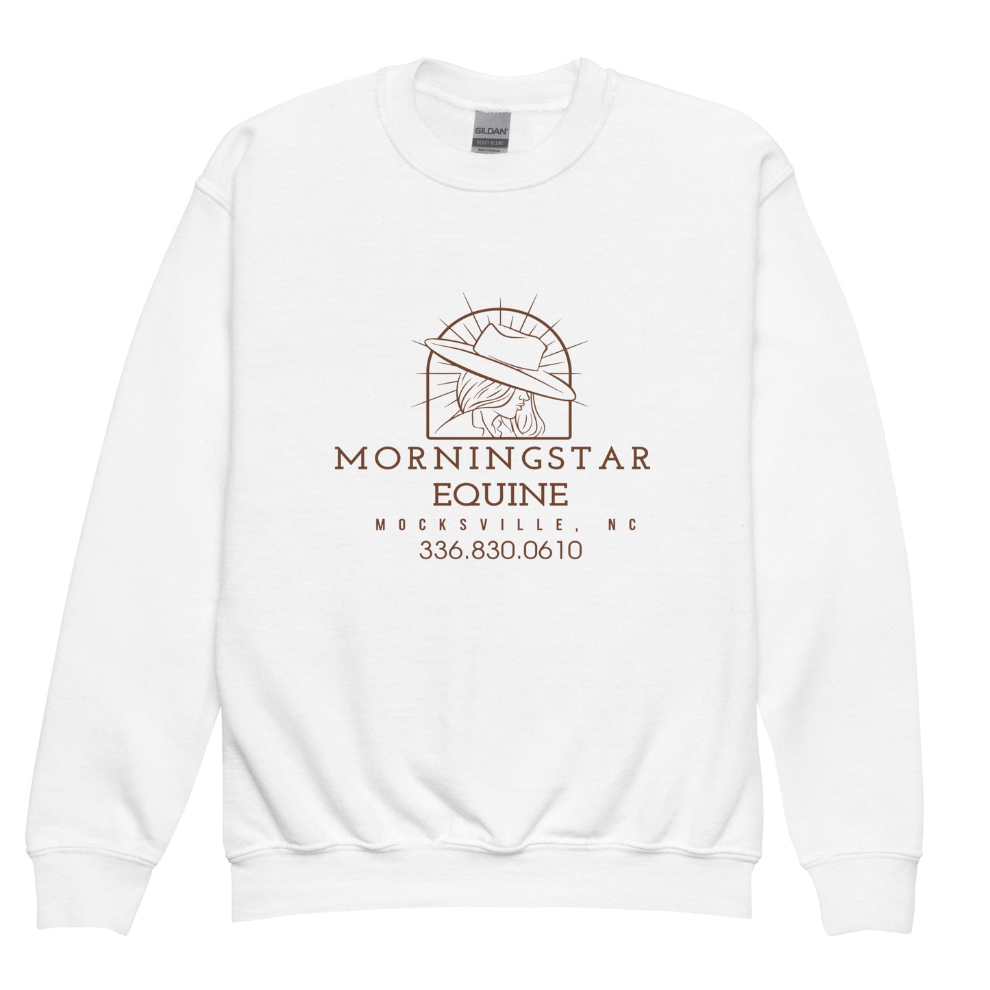 Classic | Youth Sweatshirt | Morningstar Equine | Morningstar Equine Burnt Logo