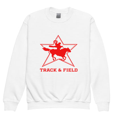 Classic | Youth Sweatshirt | North Lake Track and Field | Cowboy T&F Logo
