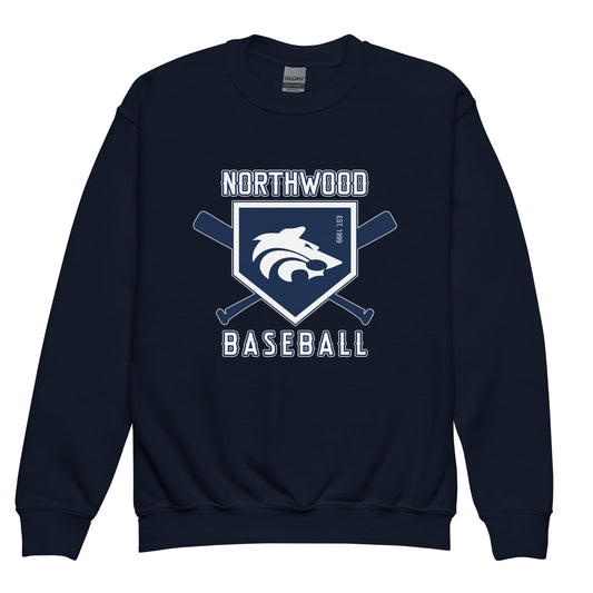 Classic | Youth Sweatshirt | Northwood High School Baseball | Emblem Logo