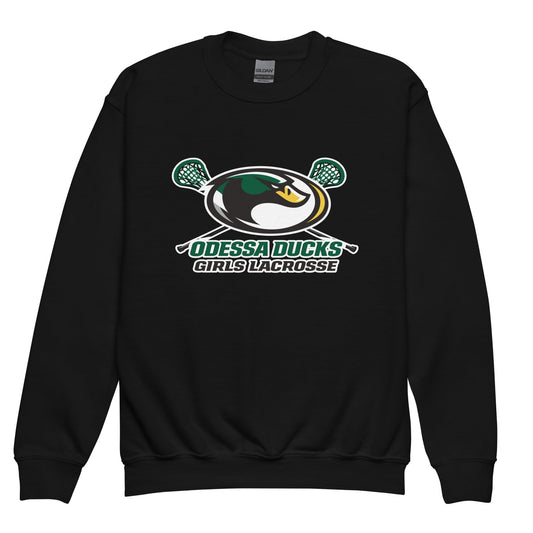 Classic | Youth Sweatshirt | Odessa Girls Lacrosse | Duck Sticks Logo