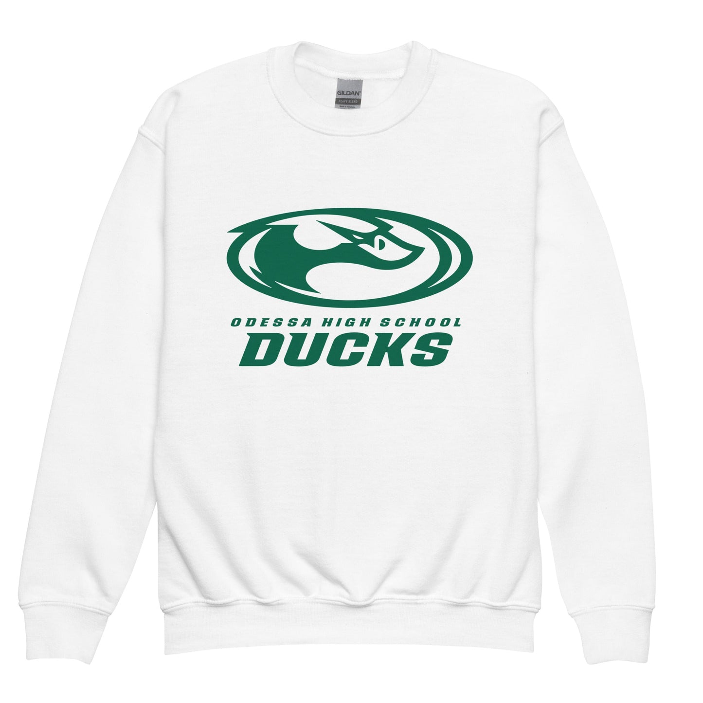 Classic | Youth Sweatshirt | Odessa Girls Lacrosse | Ducks Green Logo
