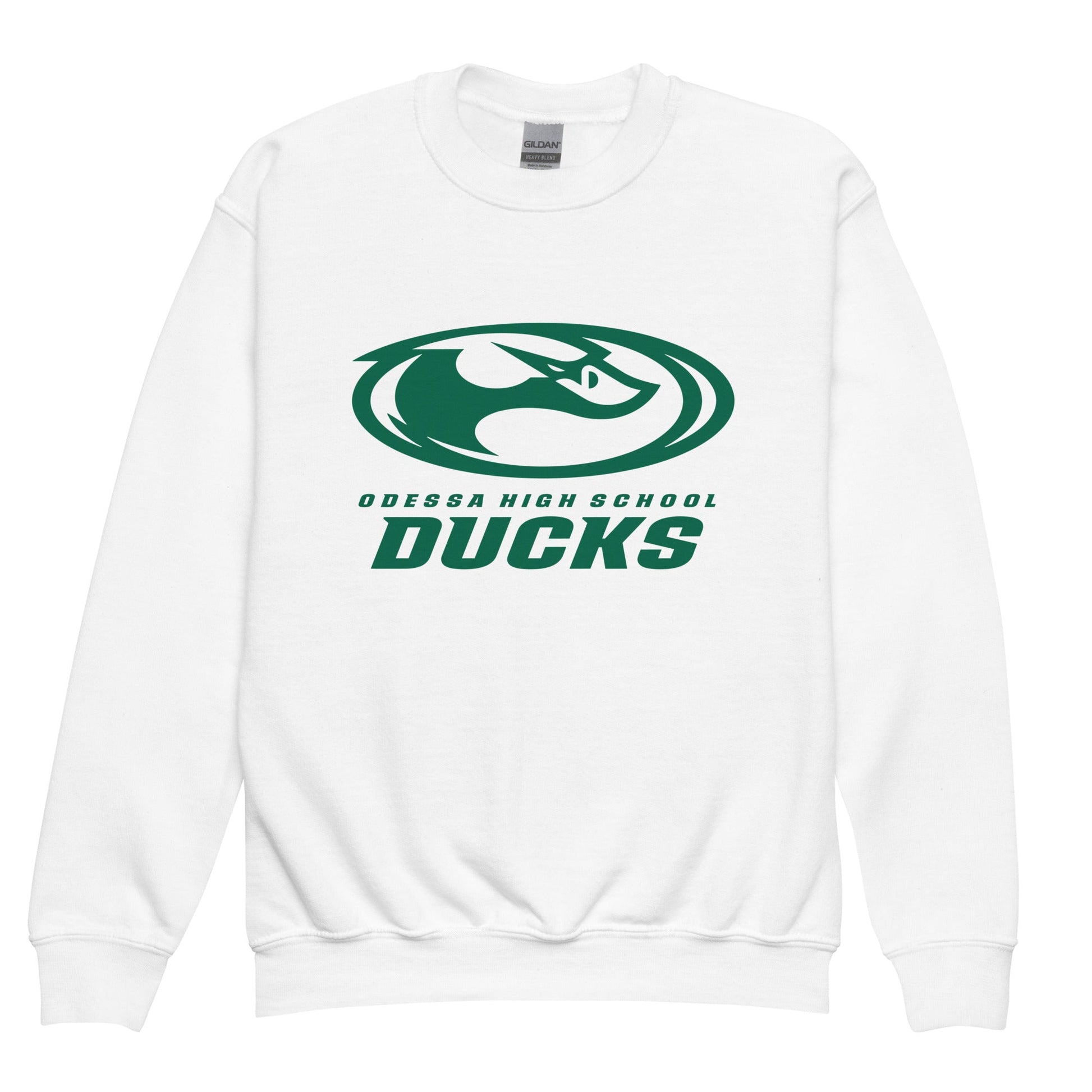 Classic | Youth Sweatshirt | Odessa Girls Lacrosse | Ducks Green Logo