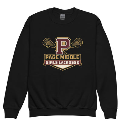Classic | Youth Sweatshirt | Page Middle Girls Lacrosse | Block P Logo