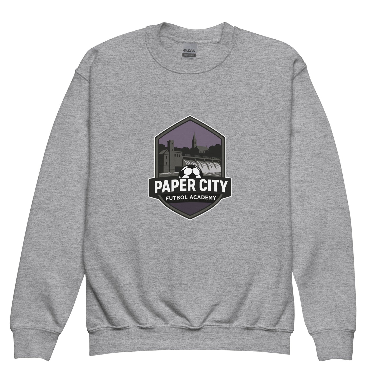 Classic | Youth Sweatshirt | Paper City Futbol Academy | Vanguard Shield Logo