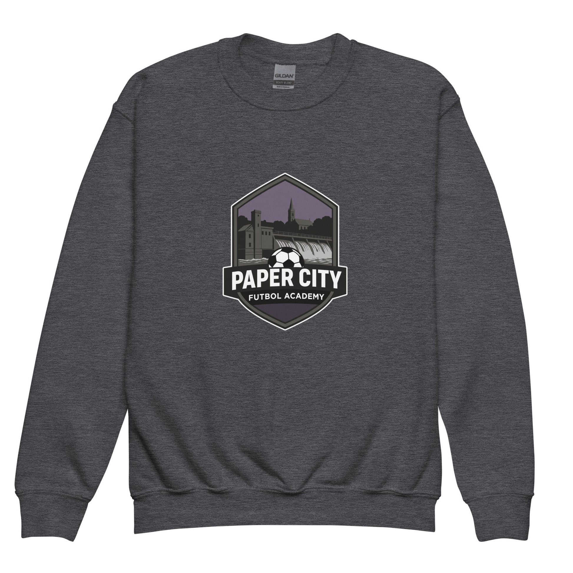 Classic | Youth Sweatshirt | Paper City Futbol Academy | Vanguard Shield Logo