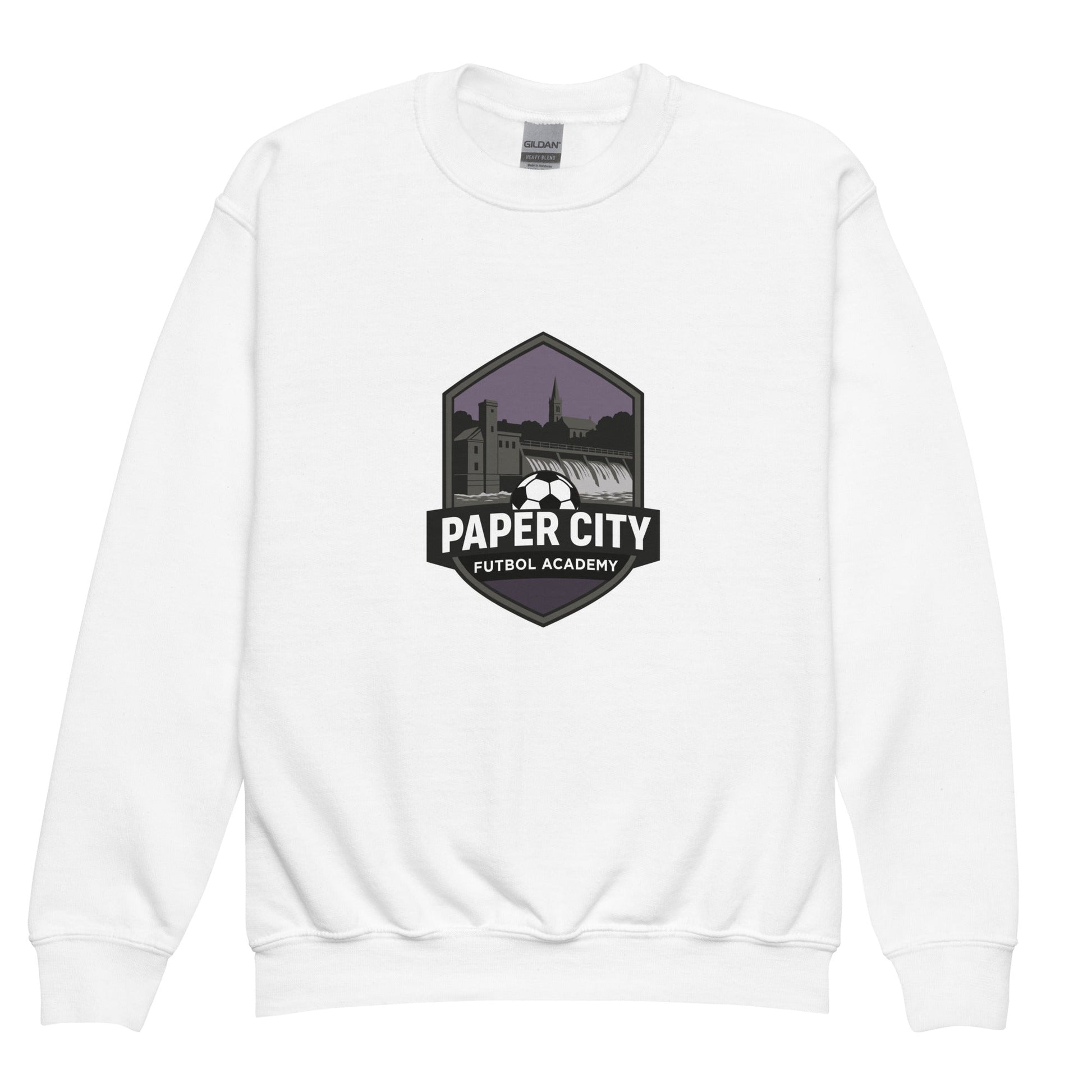 Classic | Youth Sweatshirt | Paper City Futbol Academy | Vanguard Shield Logo