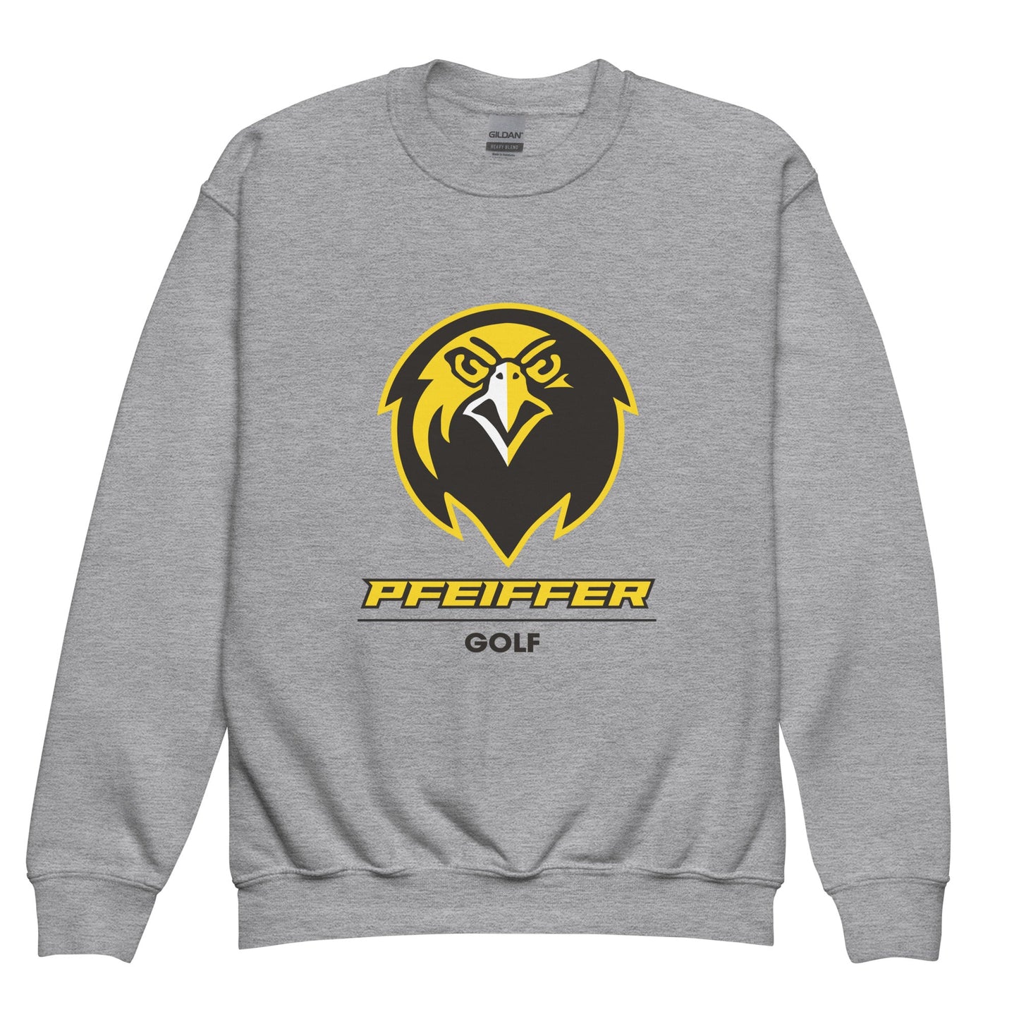 Classic | Youth Sweatshirt | Pfeiffer University Golf | Falcon Logo