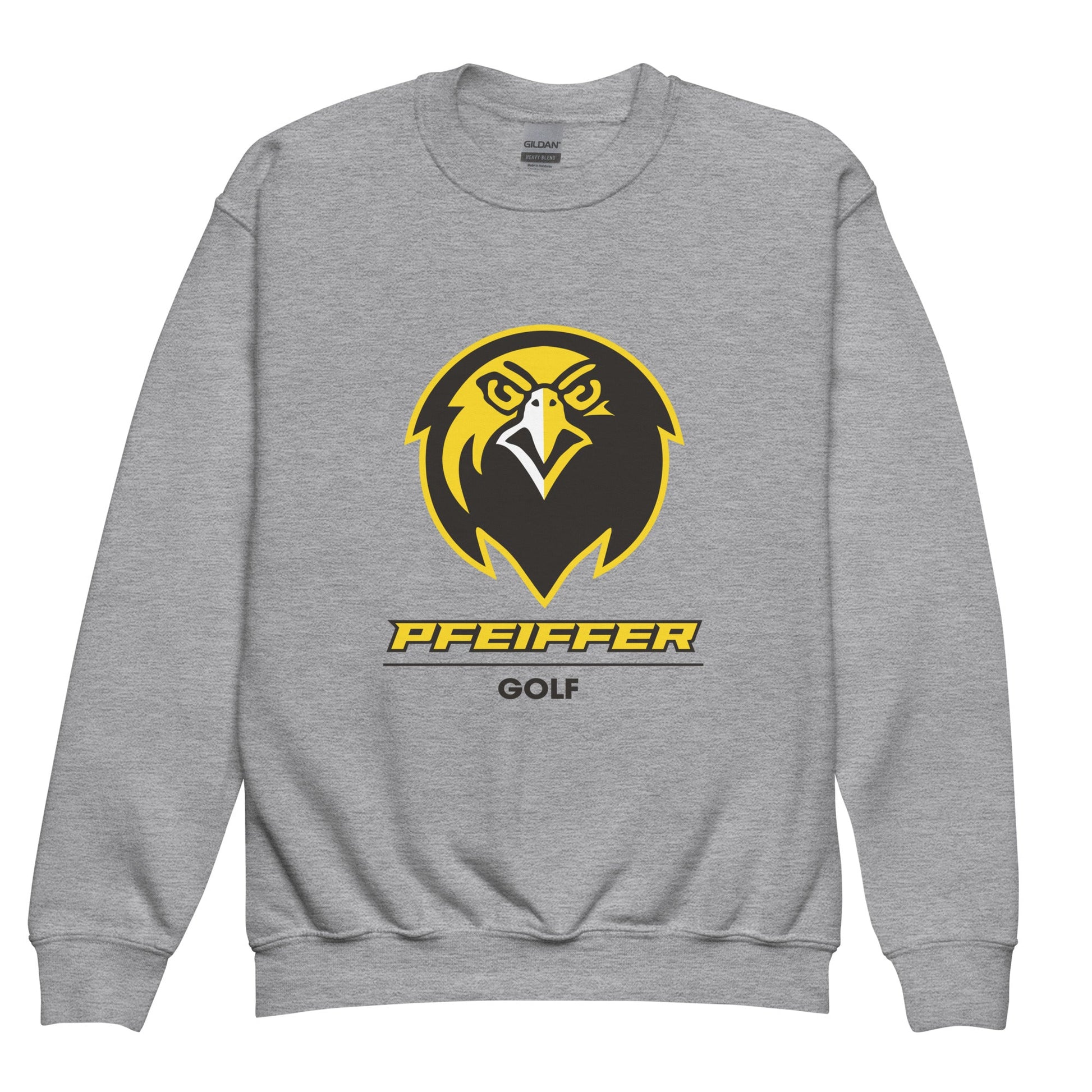 Classic | Youth Sweatshirt | Pfeiffer University Golf | Falcon Logo