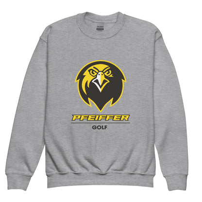Classic | Youth Sweatshirt | Pfeiffer University Golf | Falcon Logo