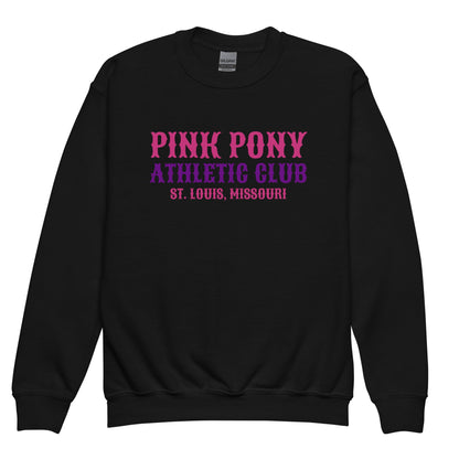 Classic | Youth Sweatshirt | Pink Pony Athletic Club | Athletic Wordmark Logo