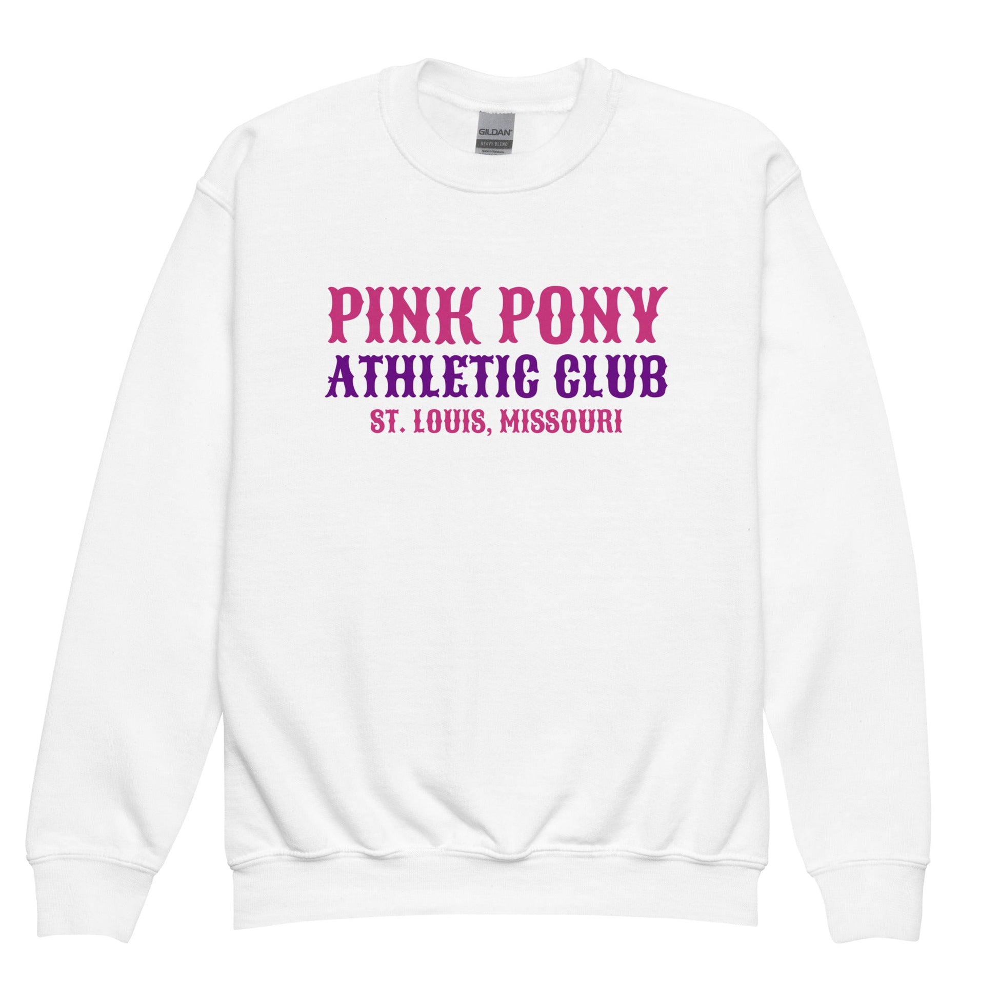 Classic | Youth Sweatshirt | Pink Pony Athletic Club | Athletic Wordmark Logo