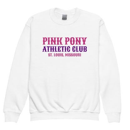 Classic | Youth Sweatshirt | Pink Pony Athletic Club | Athletic Wordmark Logo