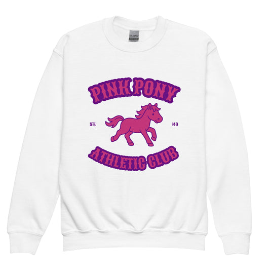 Classic | Youth Sweatshirt | Pink Pony Athletic Club | Crest Logo