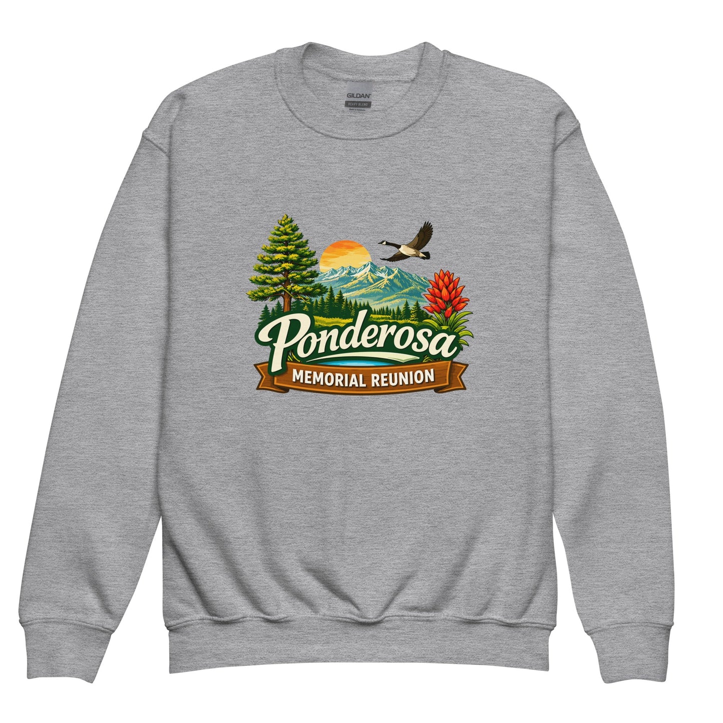 Classic | Youth Sweatshirt | Ponderosa Reunion | Painted Mountain Crest Logo