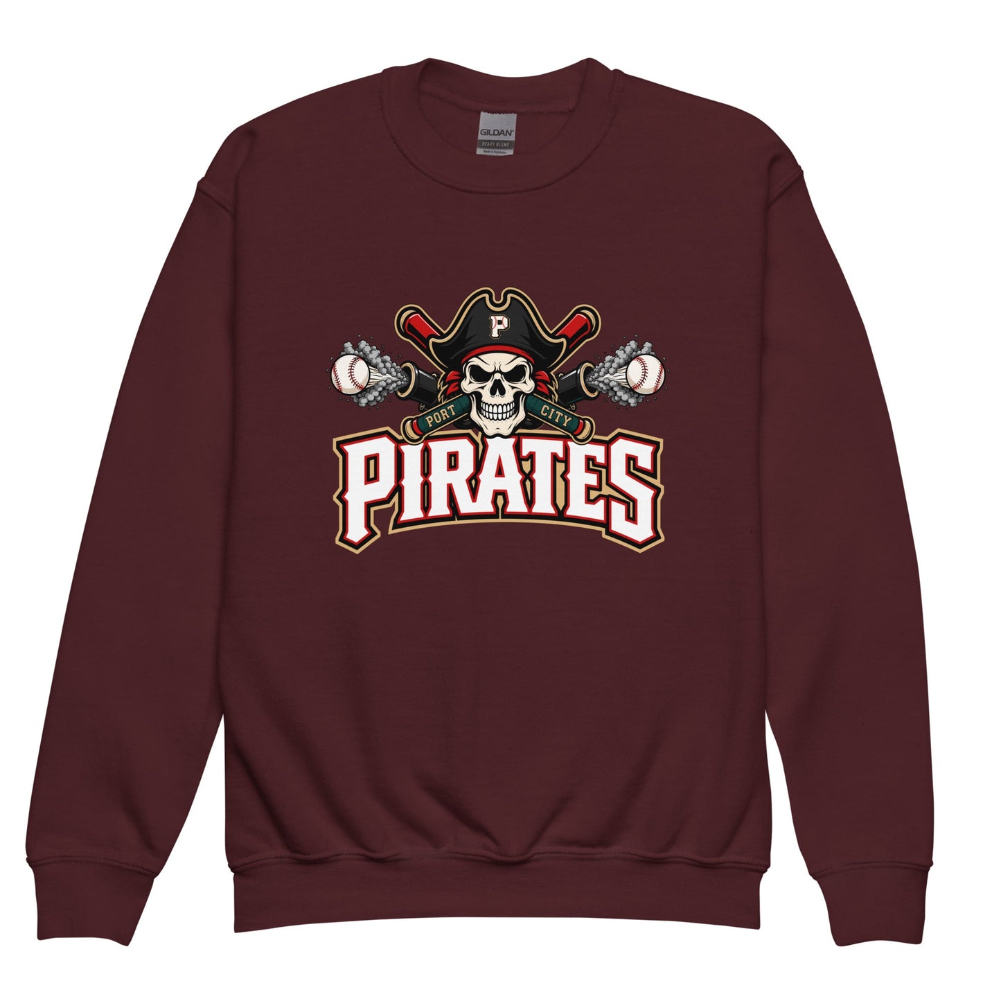 Classic | Youth Sweatshirt | Port City Pirates | Cannonball Portside Logo