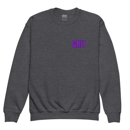 Classic | Youth Sweatshirt | Pure Grit Softball | Purple Logo