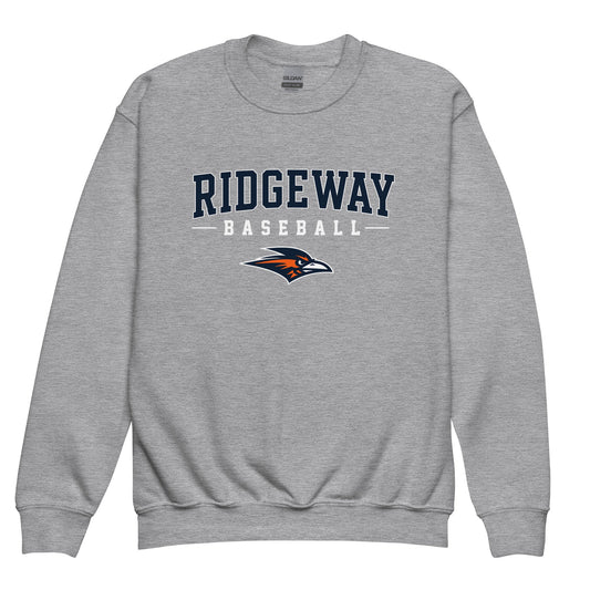Classic | Youth Sweatshirt | Ridgeway High School Baseball | Modern Script Logo