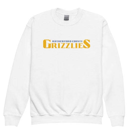 Classic | Youth Sweatshirt | Rutherford County Grizzlies Football | Script Logo
