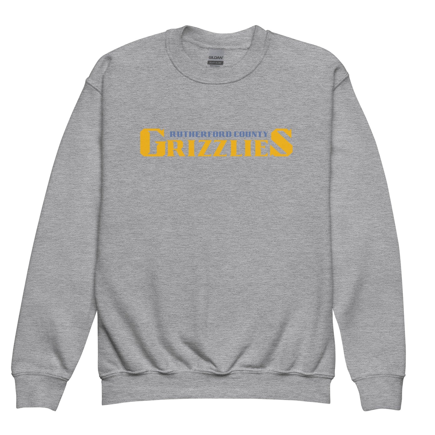 Classic | Youth Sweatshirt | Rutherford County Grizzlies Football | Script Logo