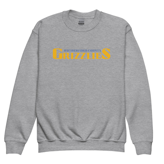 Classic | Youth Sweatshirt | Rutherford County Grizzlies Football | Script Logo