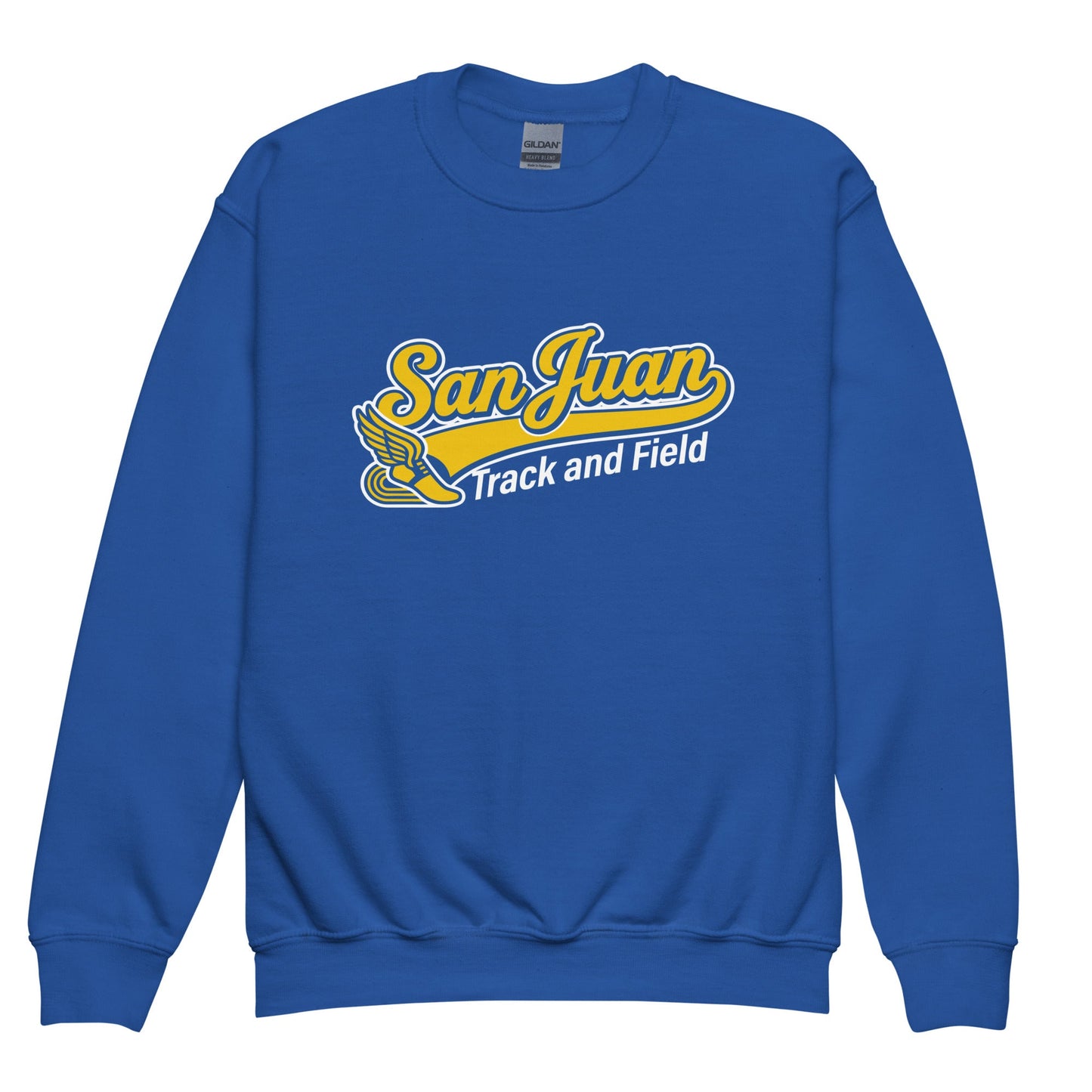 Classic | Youth Sweatshirt | San Juan Track and Field | Script Logo