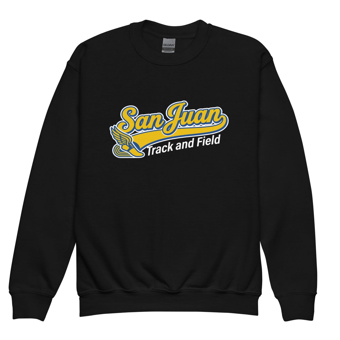 Classic | Youth Sweatshirt | San Juan Track and Field | Script Logo
