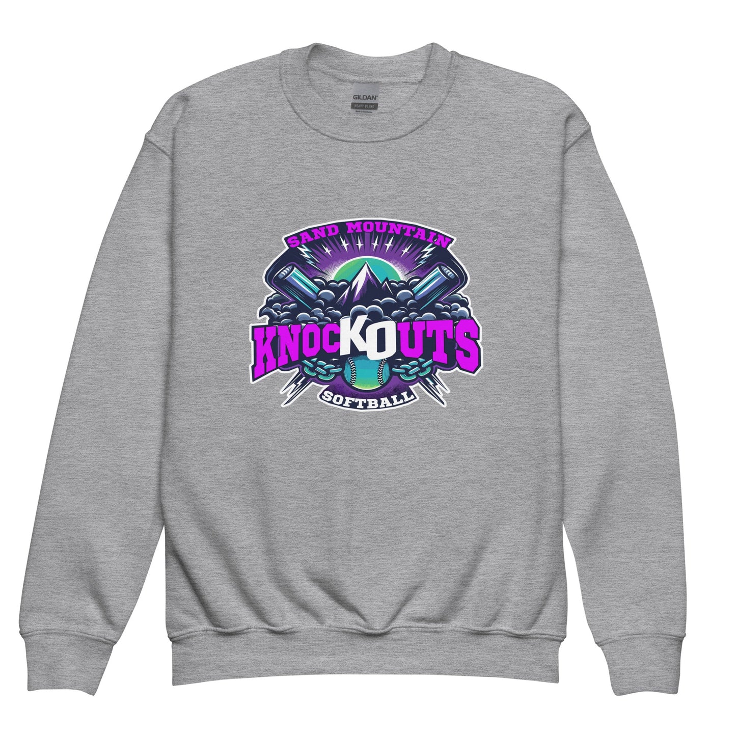 Classic | Youth Sweatshirt | Sand Mountain Knockouts | Ball & Bat Logo