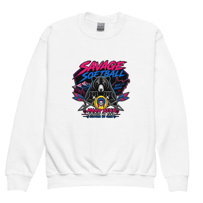 Classic | Youth Sweatshirt | Savage Softball | Mascot Logo