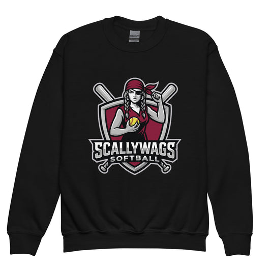 Classic | Youth Sweatshirt | Scallywags Softball | Crest Logo