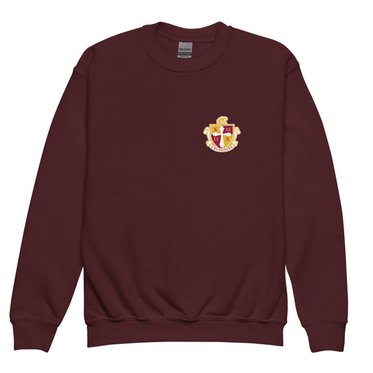 Classic | Youth Sweatshirt | Scecina High School Track and Field | Crest Logo