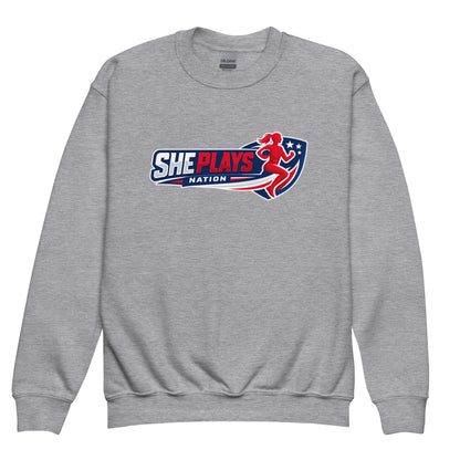 Classic | Youth Sweatshirt | She Plays Nation | Crest Logo