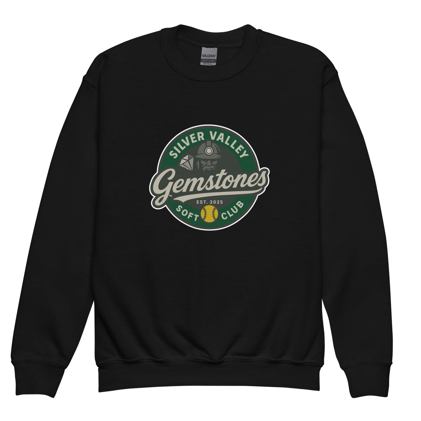Classic | Youth Sweatshirt | Silver Valley Gemstones | Badge Logo