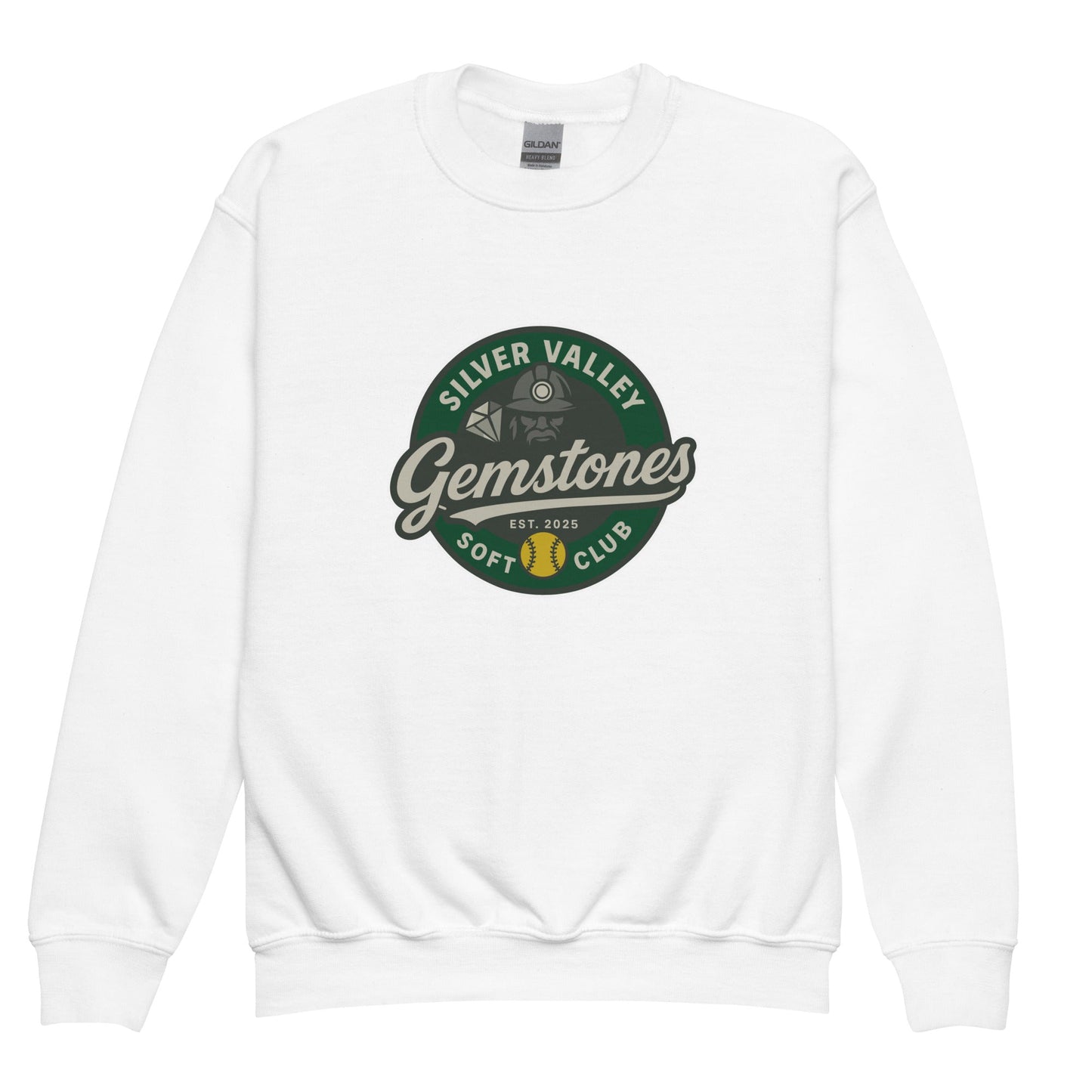Classic | Youth Sweatshirt | Silver Valley Gemstones | Badge Logo