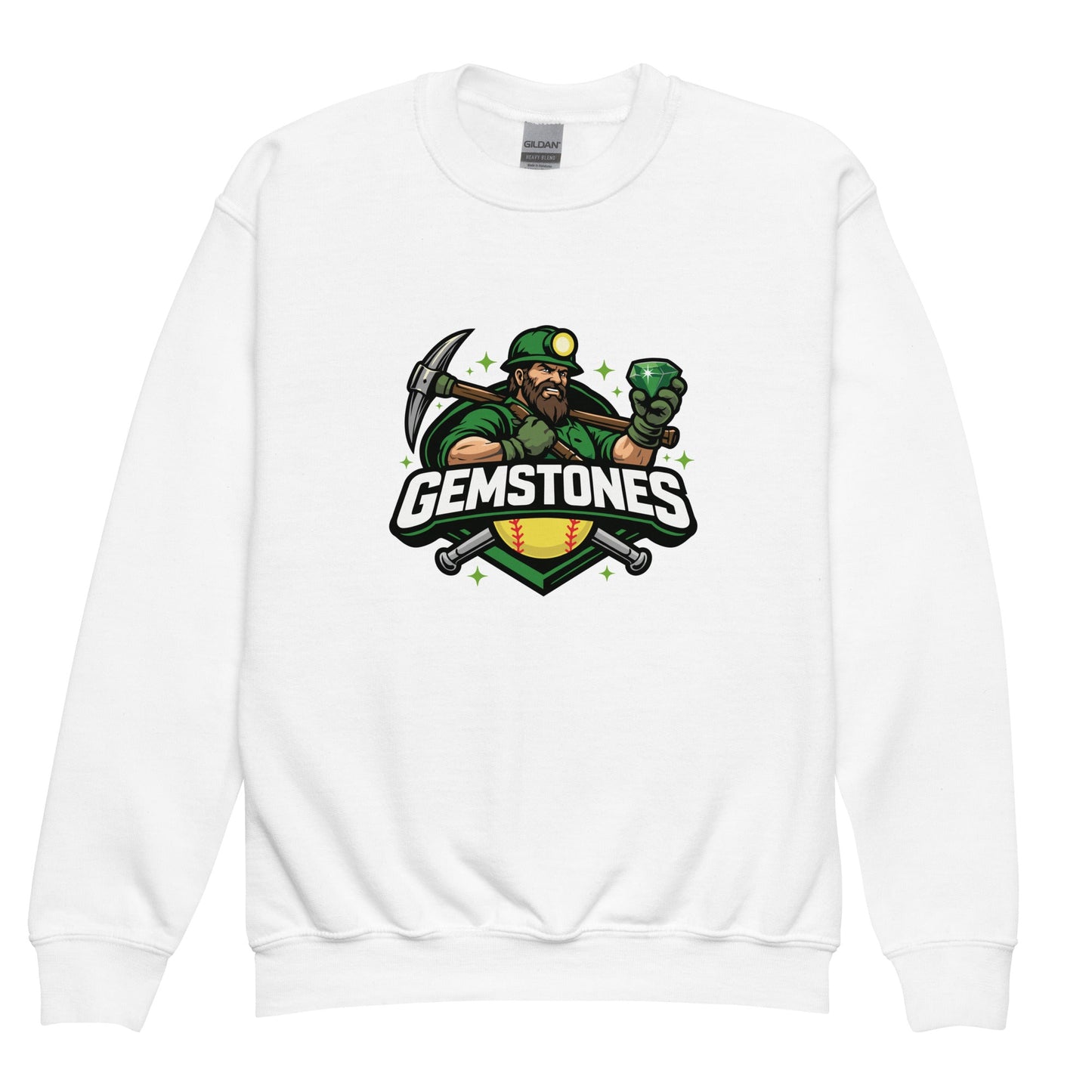 Classic | Youth Sweatshirt | Silver Valley Gemstones | Emerald Valley Logo