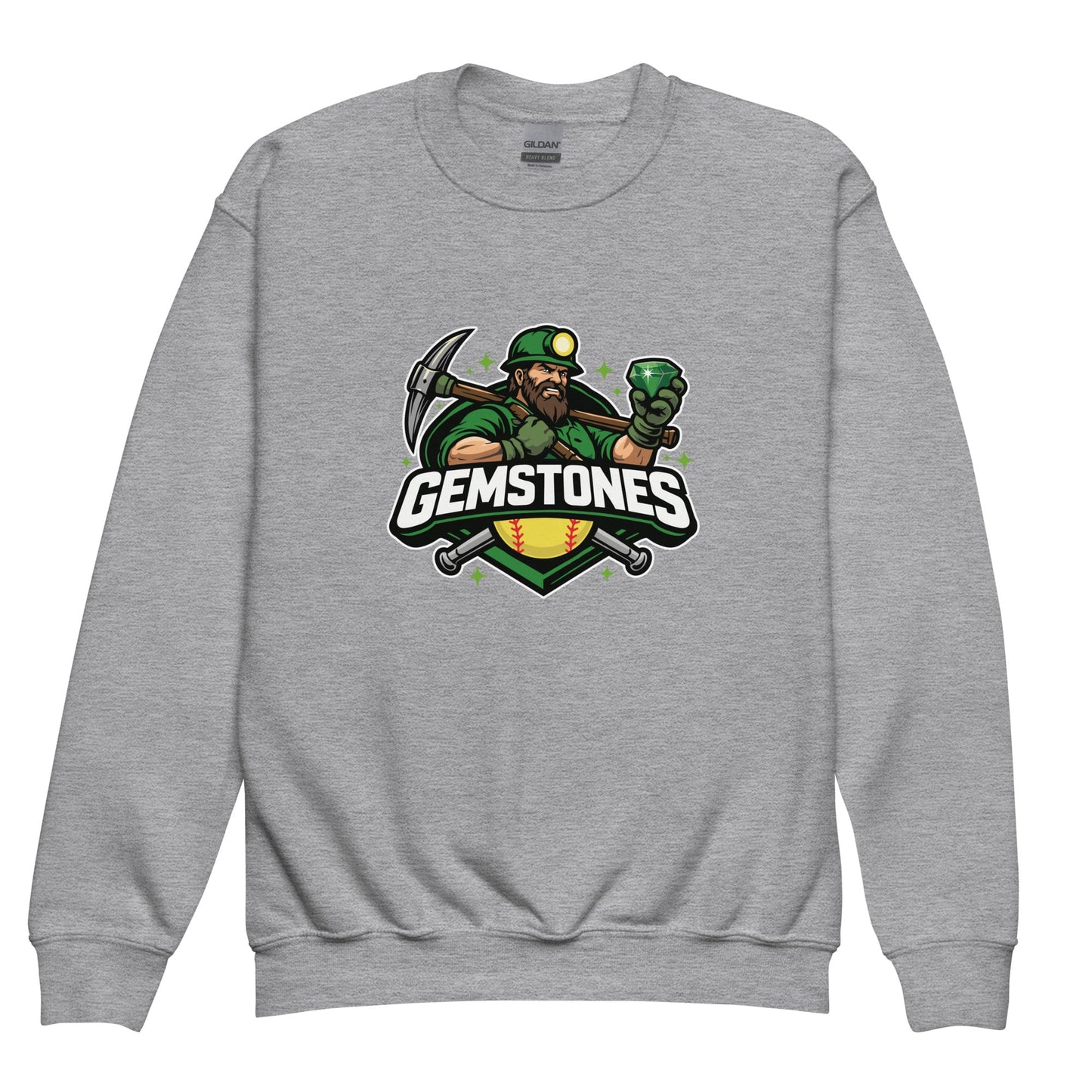 Classic | Youth Sweatshirt | Silver Valley Gemstones | Emerald Valley Logo