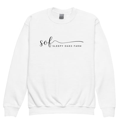 Classic | Youth Sweatshirt | Sleepy Oaks Farm | Script Logo