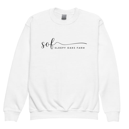Classic | Youth Sweatshirt | Sleepy Oaks Farm | Script Logo