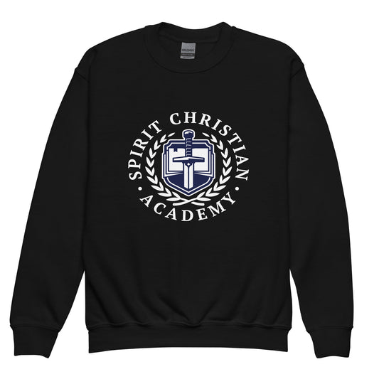 Classic | Youth Sweatshirt | Spirit Christian Academy | White Script Logo