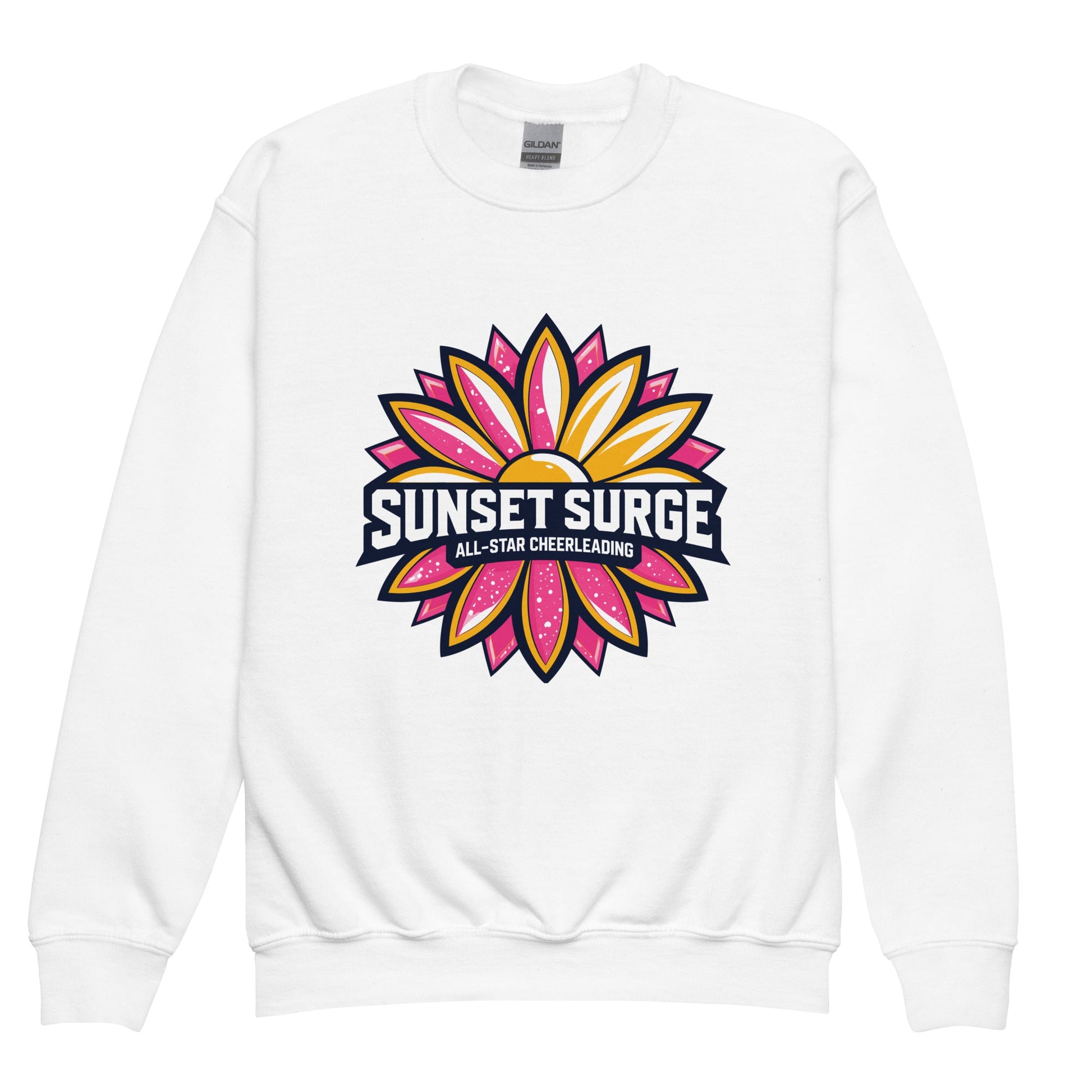 Classic | Youth Sweatshirt | Sunset Surge All-Star Cheerleading | Bloom Surge Logo