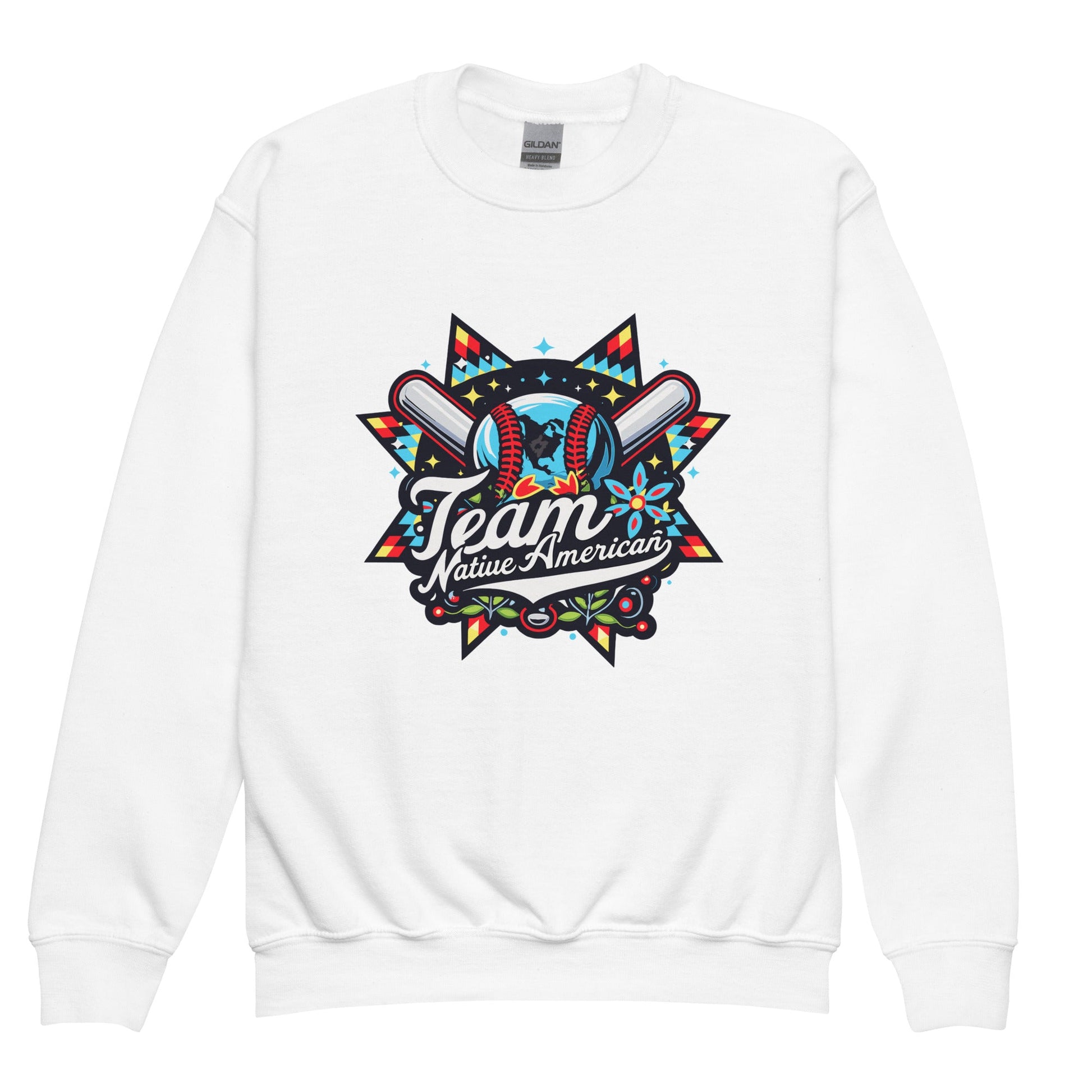 Classic | Youth Sweatshirt | Team Native American | Tribal Emblem Logo