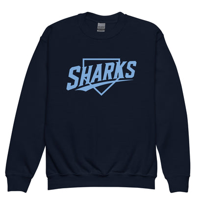 Classic | Youth Sweatshirt | The Sharks Baseball Team | Crest Logo