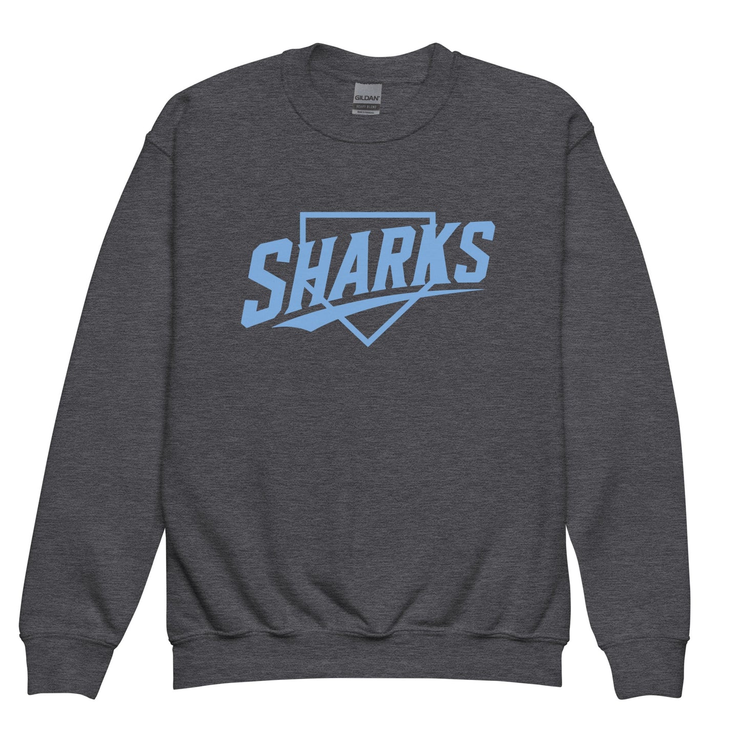 Classic | Youth Sweatshirt | The Sharks Baseball Team | Crest Logo
