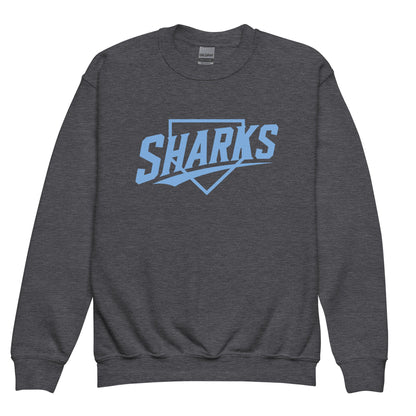 Classic | Youth Sweatshirt | The Sharks Baseball Team | Crest Logo