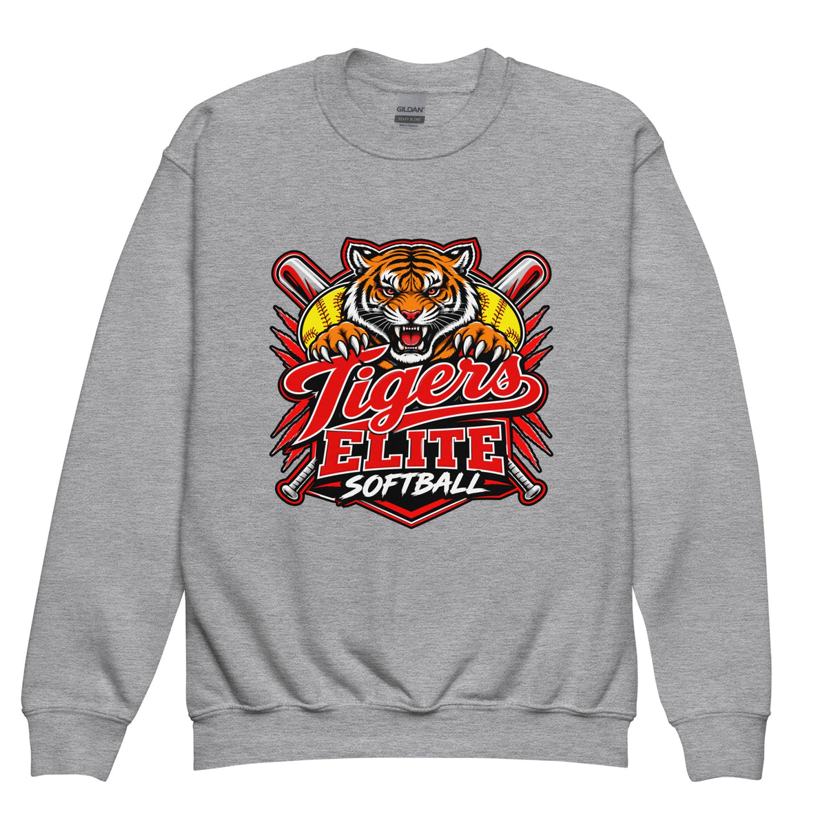 Classic | Youth Sweatshirt | Tigers Elite Softball | Emblem Logo