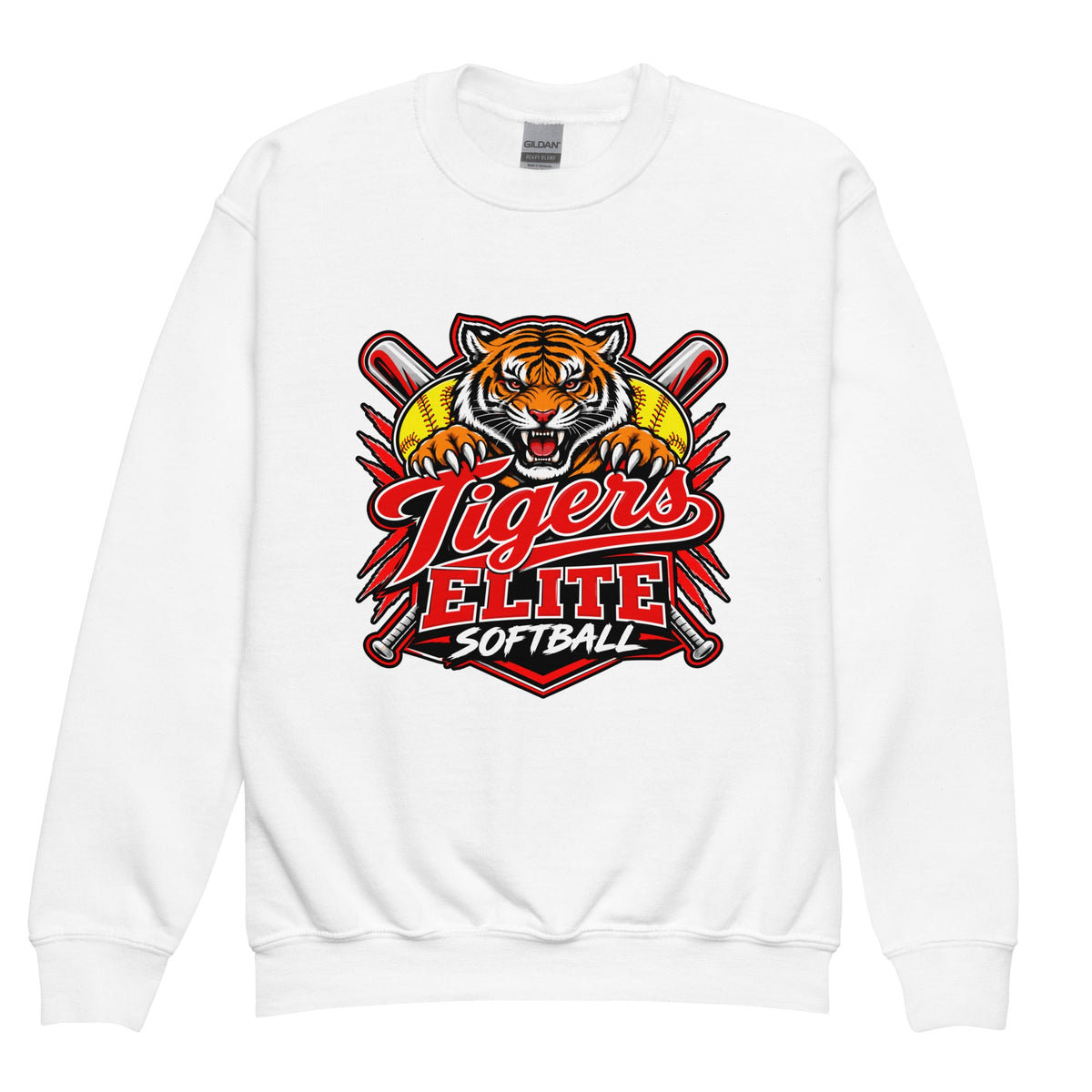 Classic | Youth Sweatshirt | Tigers Elite Softball | Emblem Logo