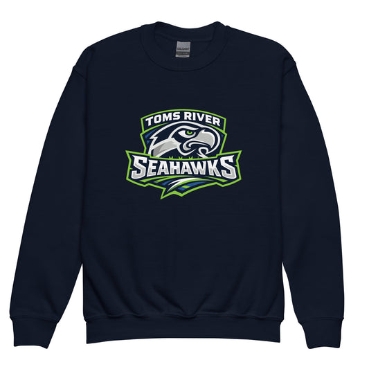 Classic | Youth Sweatshirt | Toms River Seahawks | Mascot Script Logo
