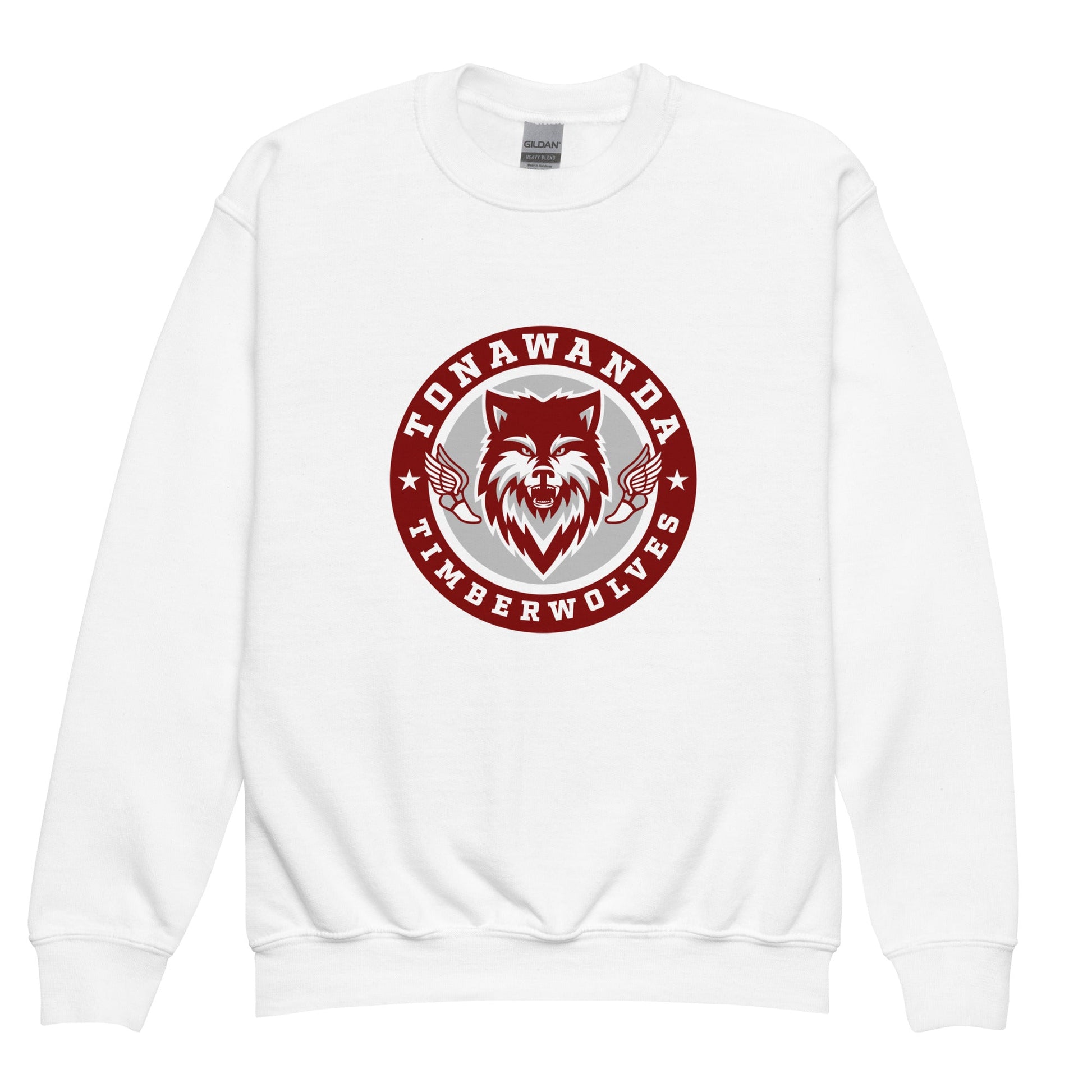 Classic | Youth Sweatshirt | Tonawanda High School Track and Field | Mascot Badge Logo